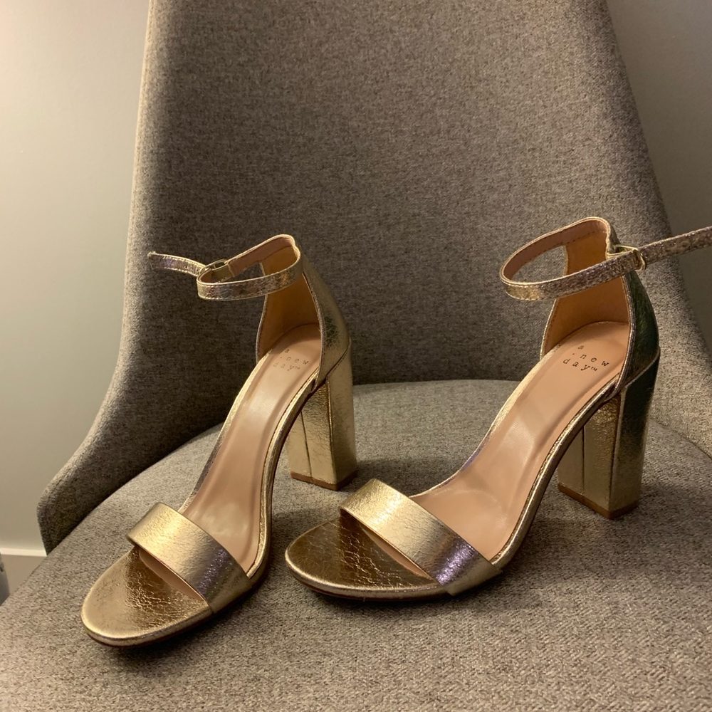A New Day Gold Heels